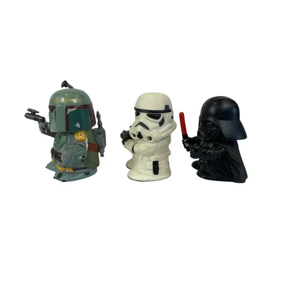 Star Wars Palm Talker Boba Fett Stormtrooper Darth Vader 4in Figures By Tomy - Picture 4 of 11